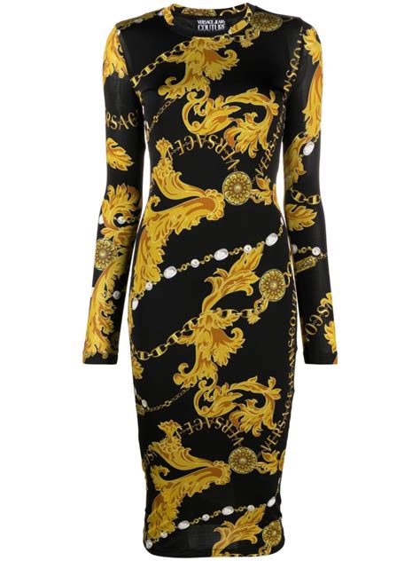 versace jeans couture midi dress|versace jeans couture outlet.